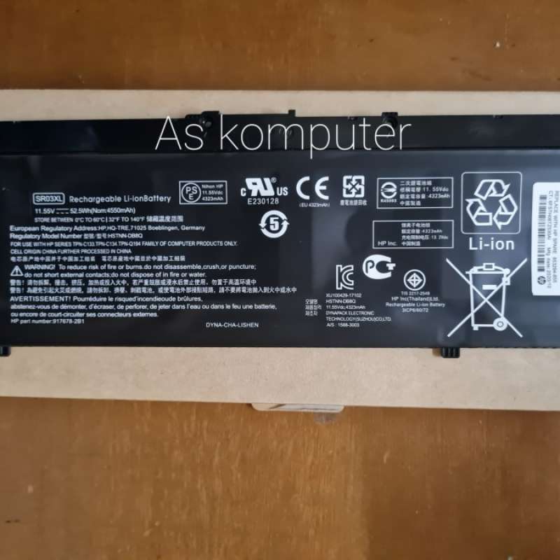 Promo Baterai Battery Sr03xl Tpn-q193 C133 15-ce015dx 15-cb014ur Diskon ...