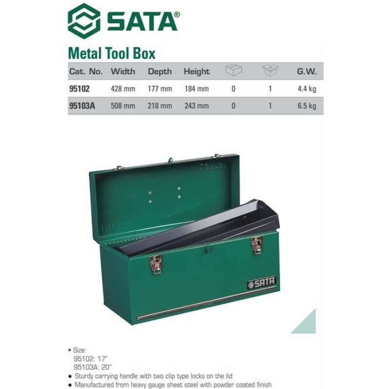 Promo Toolbox Besi Tool Box Besi 95103a 20 Metal Tool Box Chest Sata ...