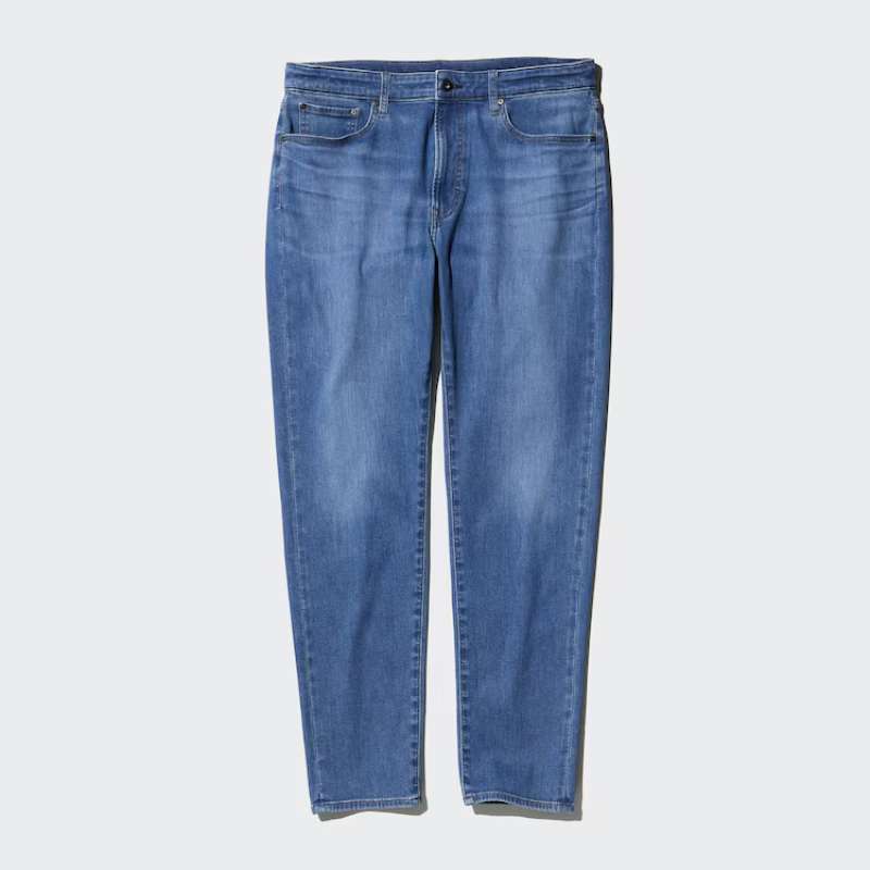UNIQLO Celana panjang Jeans Pria EZY Slim Fit Ultra Stretch Blue