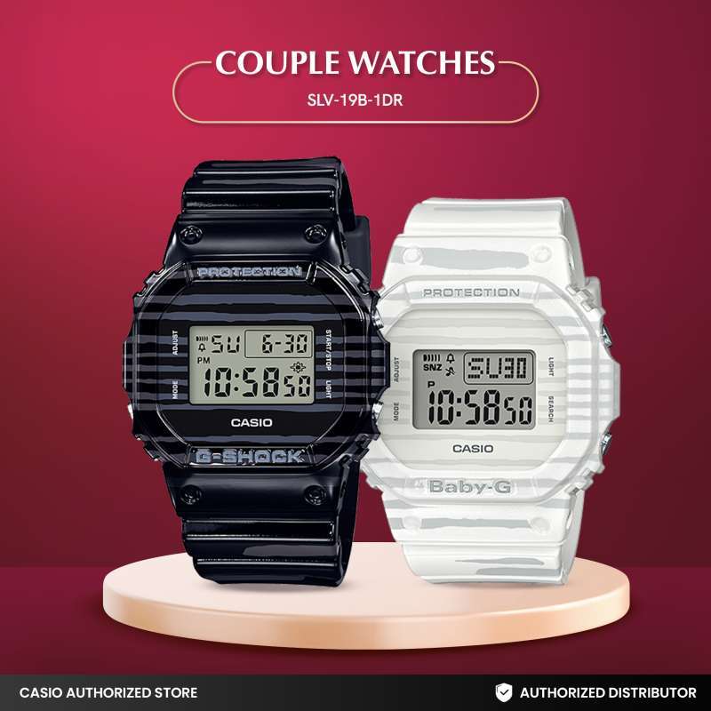 G-Shock Jam Tangan Couple SLV-19B-1DR Waterproof