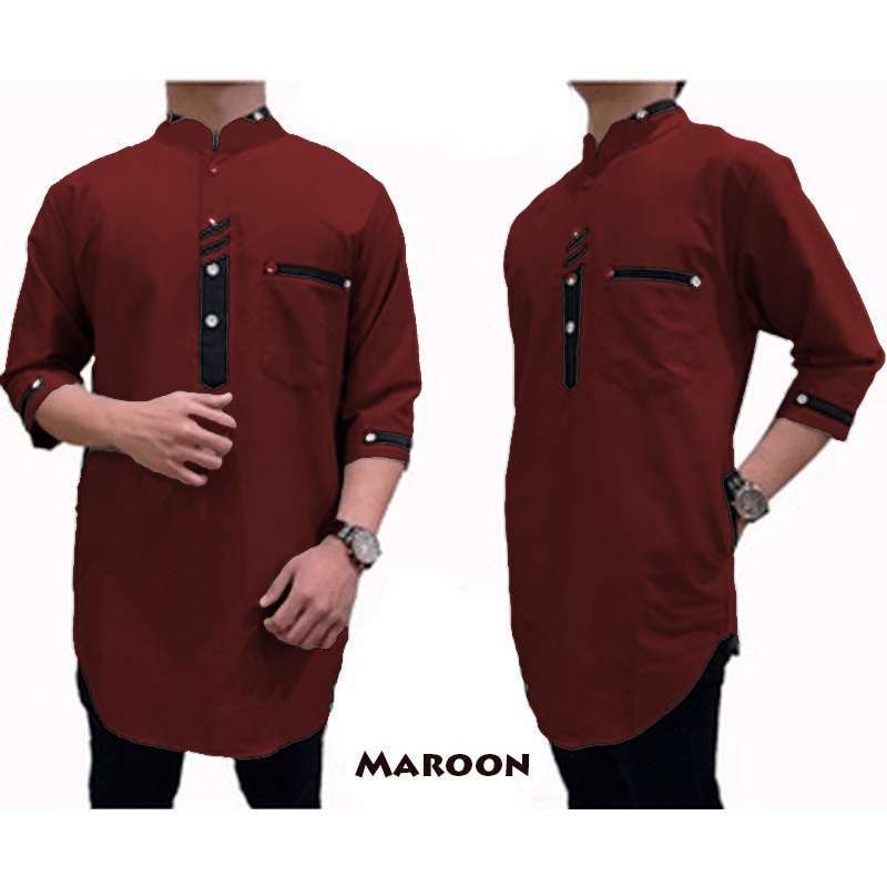 Pin&Ko Koko Kurta Sultan M L XL XXL 3XL Koko Pria Jumbo Baju Muslim Pria  Koko Qurta