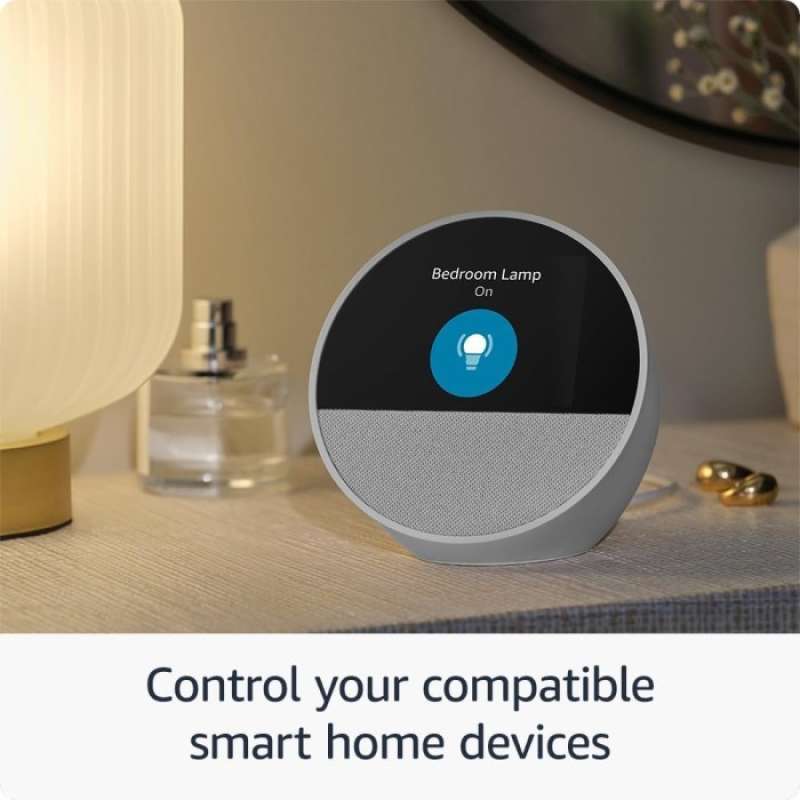 Jual Amazon Echo Spot Smart Alarm Clock With Vibrant Sound Alexa Di ...