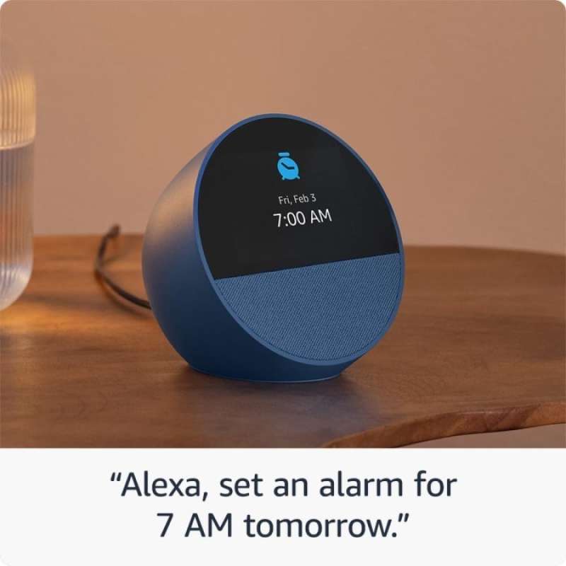 Jual Amazon Echo Spot Smart Alarm Clock With Vibrant Sound Alexa Di ...