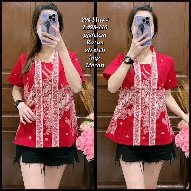 Batik model cheongsam top