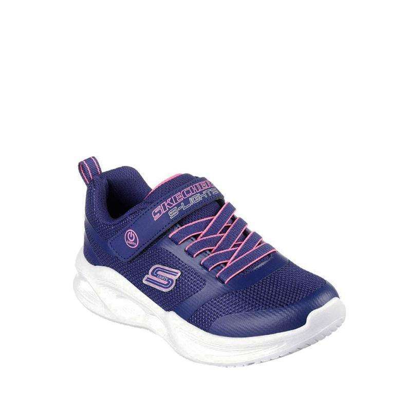 Skechers Kids Skechers Sola Glow Girls Shoes Navy (303715LNVY)