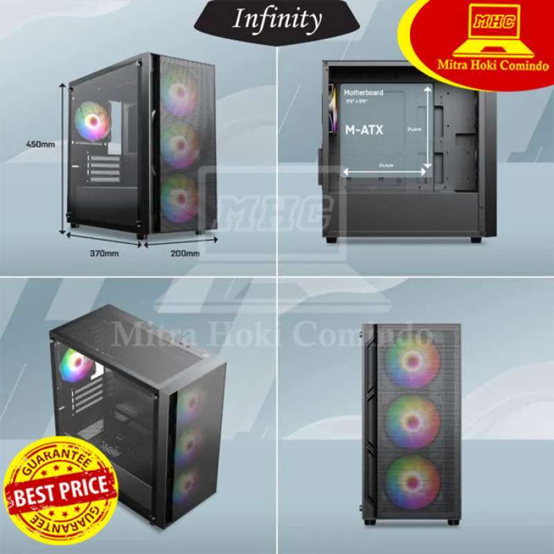 Jual Casing Pc / Casing Komputer Infinity Mars 3 Fan Rgb Pc Case Di ...