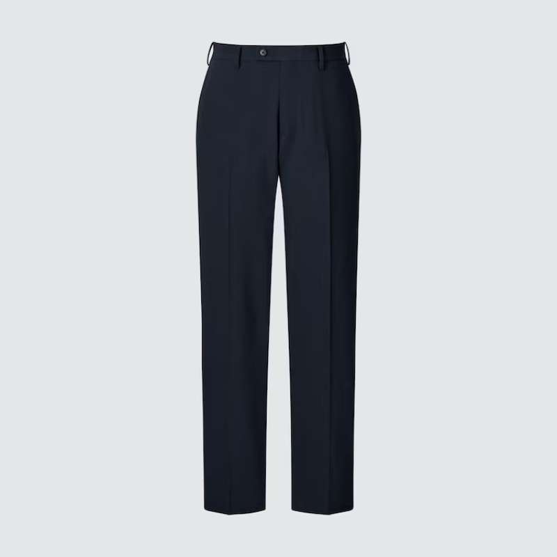 UNIQLO Celana Panjang Pria Miracle Air AirSense Serupa Wol Pants Wool Like  Navy