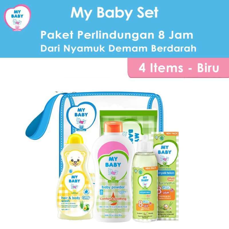 MY BABY Gift Set Paket Perlindungan Jam Paket Items (Sabun, Bedak,  Minyak Telon, Tisu Basah Bayi)