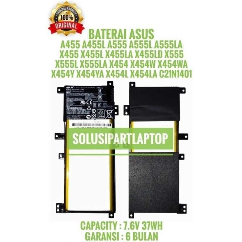 Laptop Asus X454y Asus X454w Upgrade Ram Jual Original Baterai