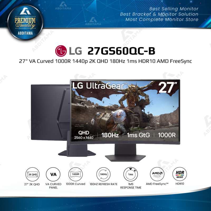 Monitor LED UltraGear LG 27GS60QC-B 27
