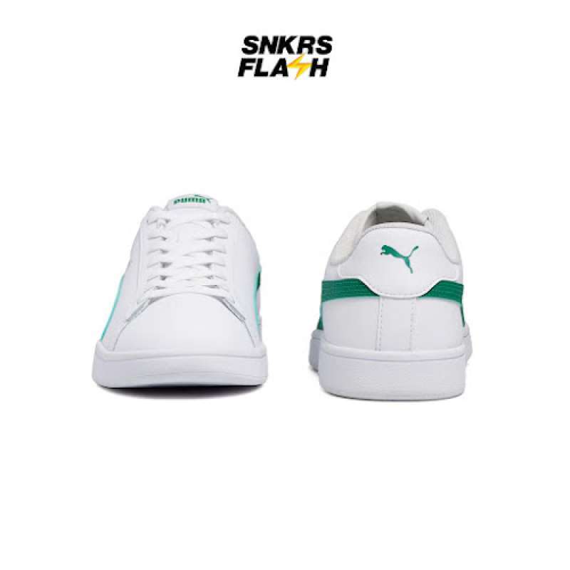 Promo Sepatu Casual Pria Puma Smash V2 L White Green 36521503