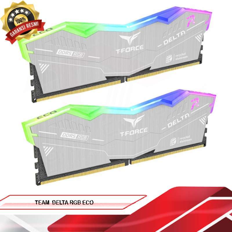 TEAM FF2D532G6400HC38JDC01 DELTA RGB ECO 32GB (2x16GB) DDR5 6400MHz CL38  Desktop Memory