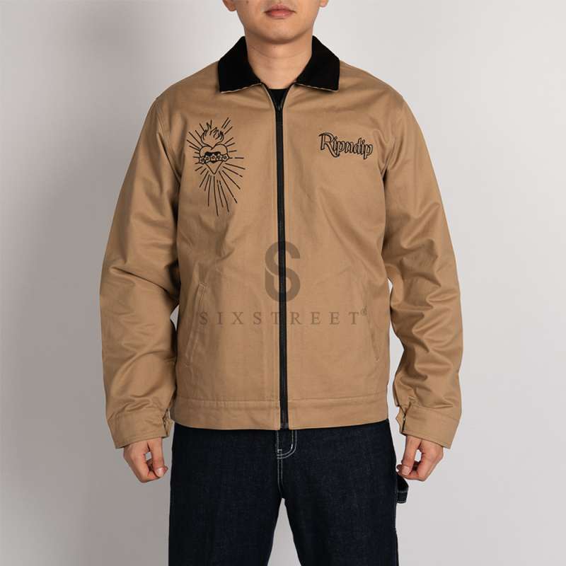 ジャケット・アウター RIPNDIP MOTHER MARY WORK JACKET(TAN) L Ripndip Mother Mary Work Jacket Tan L