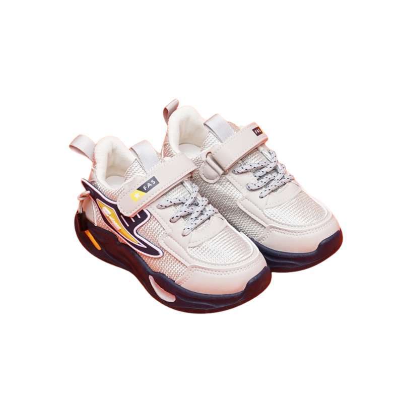 CVJ Fashion Sepatu Anak Laki Laki Sneakers Anak Laki-Laki Sepatu Anak 637  Beige 33