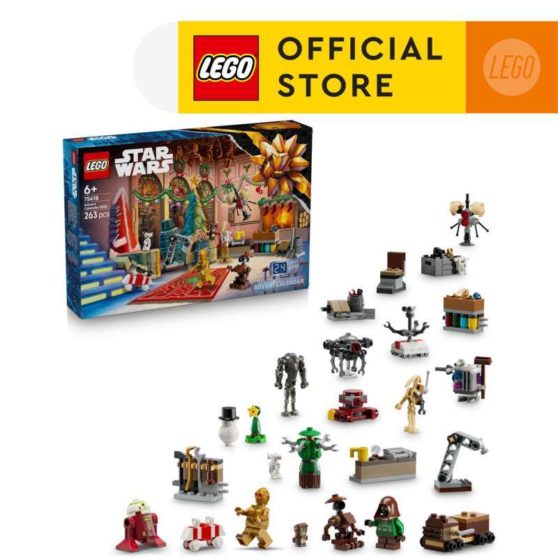 LEGO Star Wars 75418 Advent Calendar 2025 (263 Pieces) Balok Mainan Anak (6  Tahun+)