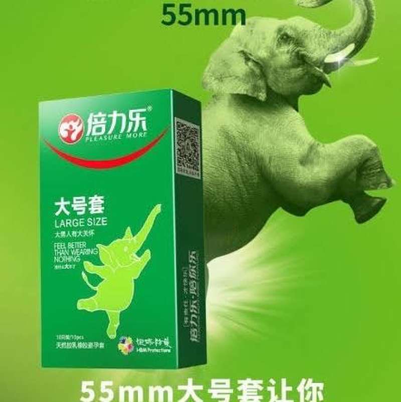 Promo Condom Big Elephant Extra Size Xl Condoms, Size 55-58 Mm., Slim ...