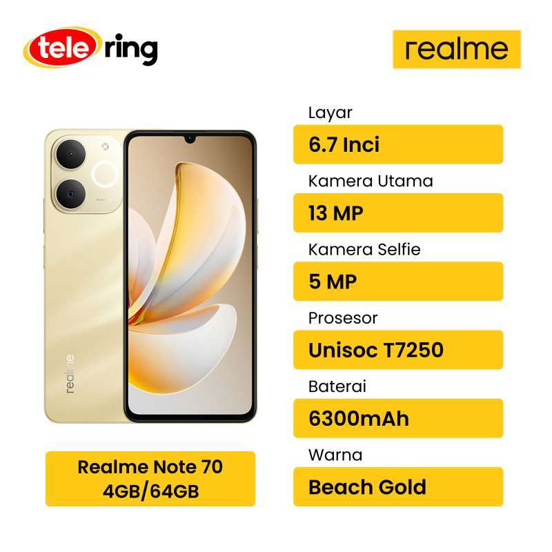 ゴールドrealme Note 70T 4Gb/64GB 2台セット ゴールドrealme Note 70T