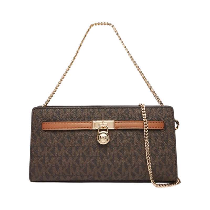 Michael Kors Hamilton Moderne Extra-Small Signature Logo Convertible  Crossbody Bag Brown Acorn