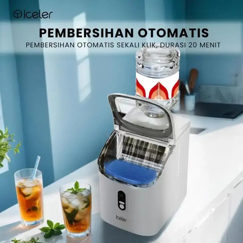 Promo Iceler Mesin Es Cube Ice Maker 3 Pilihan Input Air 10~15 Menit Es ...