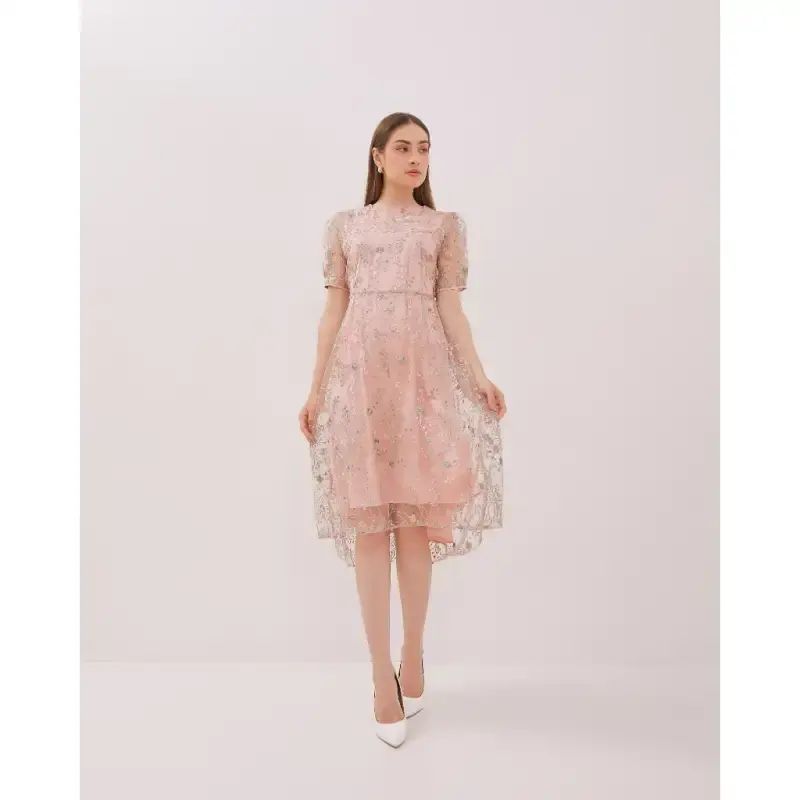 cream and gold lace dress Lace-Up Mermaid Long Gold Prom Dress with Sequins Champagne / 2