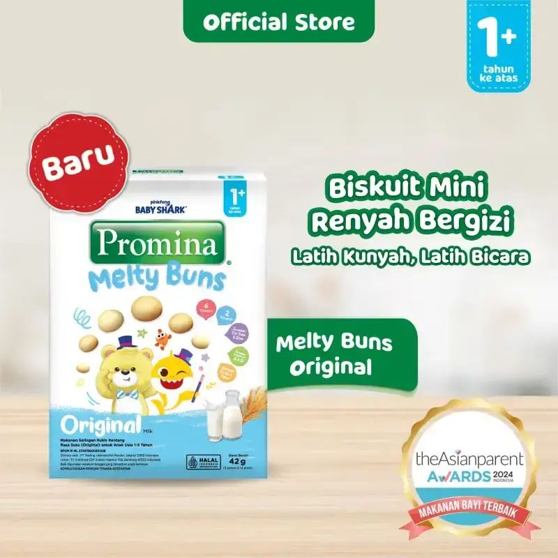 Promo [24 Pcs / Carton] - Promina Melty Buns Original 42 G Diskon 32% ...