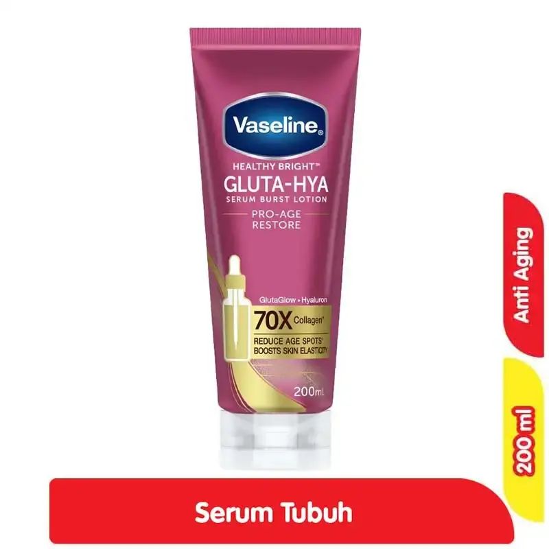 Jual Vaseline Gluta-hya Serum Tubuh Pro-age Restore Collagen 200