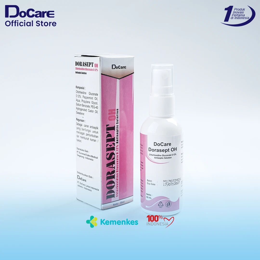 Promo [promo Bundling 5 Pack] - Docare Dorasept Oh Spray Antiseptik Bau ...