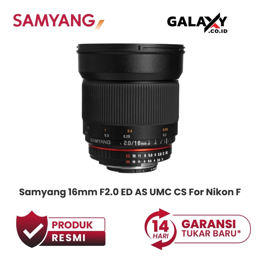 Jual Samyang 16mm F2.0 Ed As Umc Cs For Nikon F Garansi Resmi Di