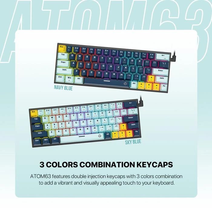 Promo Fantech Mk874v2 Atom 63 Mizu Edition Wired Gaming Keyboard ...