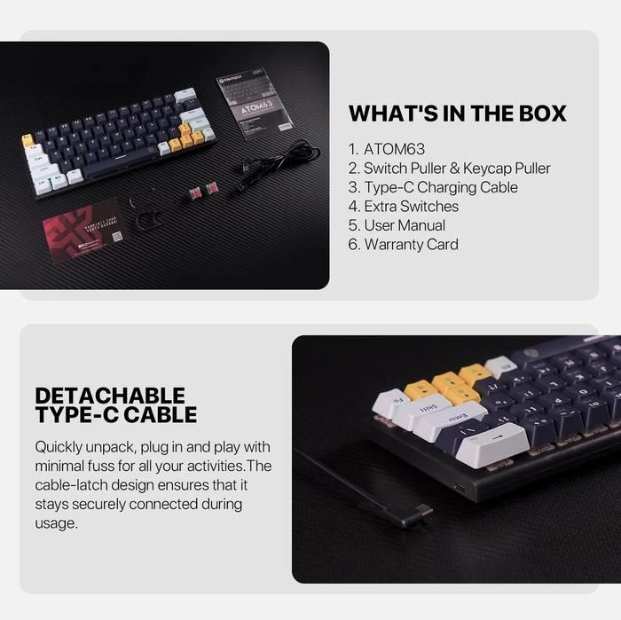 Promo Fantech Mk874v2 Atom 63 Mizu Edition Wired Gaming Keyboard ...