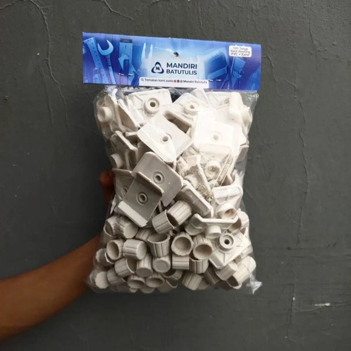 Jual (1 Bungkus Isi 100 Pcs) Tutup Baut Roofing Pvc Tebal + Karet Seal ...