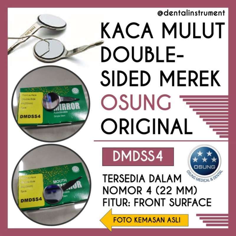 Promo Dental Mirror Kaca Mulut Double Sided Ganda Merek Osung DMDSS4