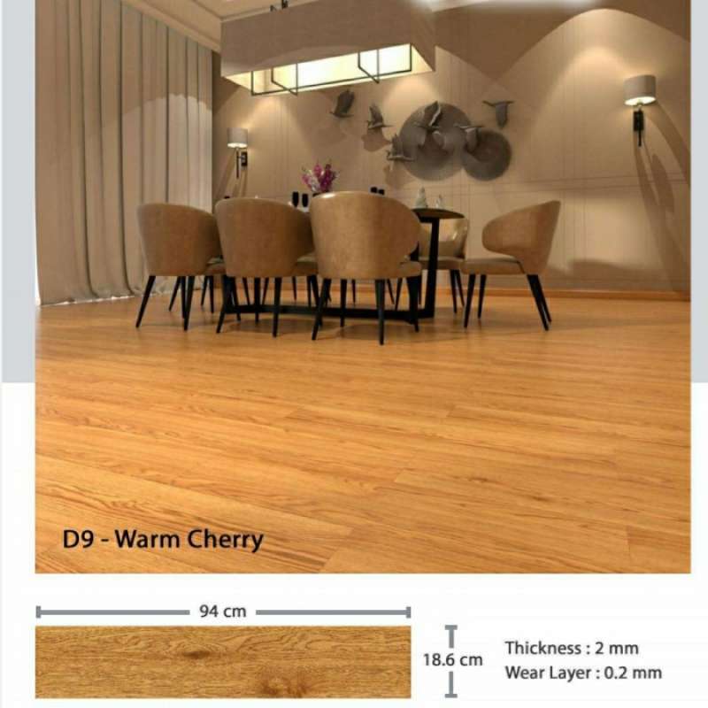 Promo Vinyl Flooring Lantai Korea Daedong Warm Cherry (isi 19 pcs