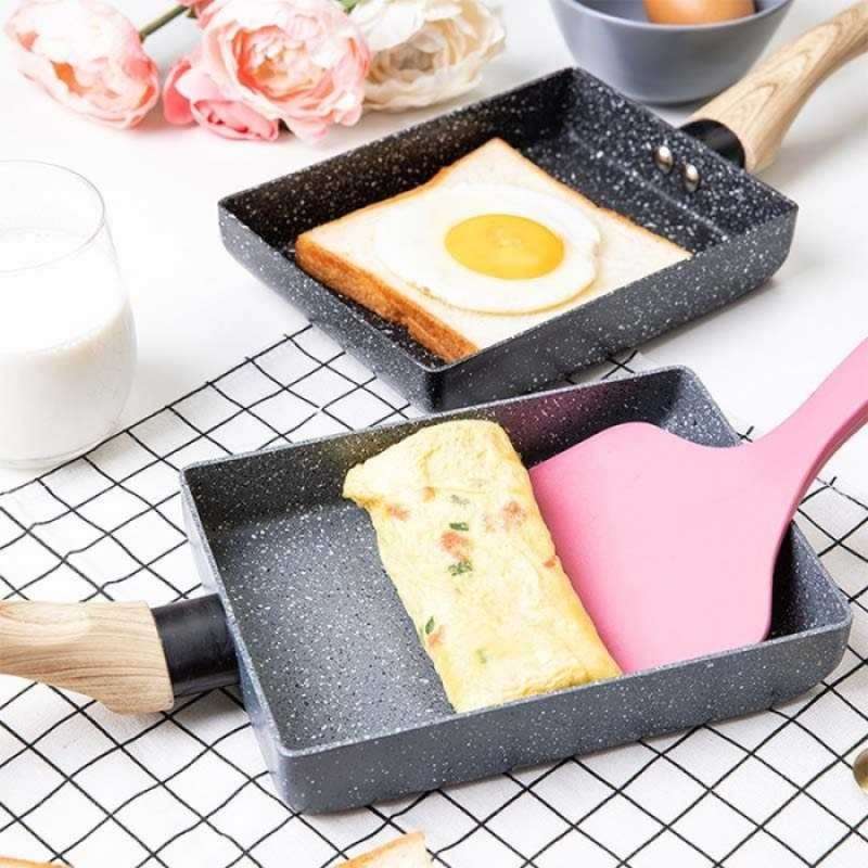 Promo Teflon Tamago Pan Teflon Omelet Telur Jepang Kotak Non Stick Ceramic Diskon 34 di Seller