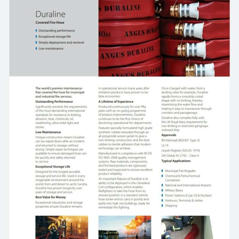 Jual Angus Duraline Fire Hose 2,5 X 23m C/w Nht Di Seller Indah Library