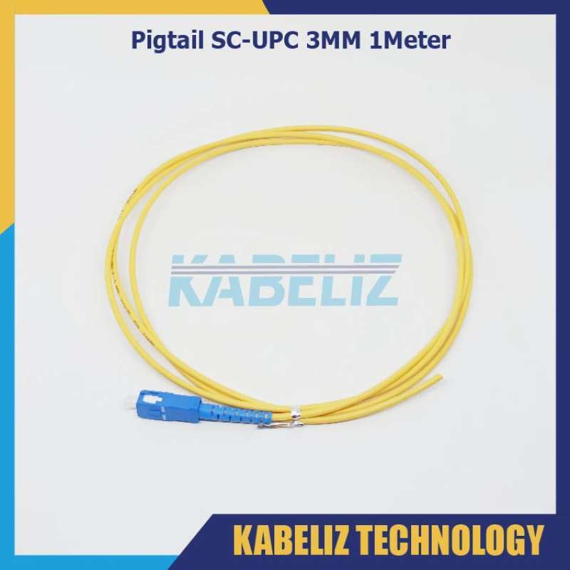 Jual PIGTAIL SC UPC 3MM 1,5M INDOOR FIBER OPTIC PATCHCORD / PATCH CORD ...
