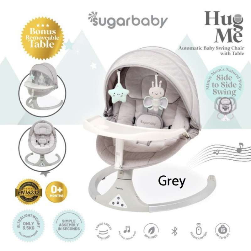 Jual Sugar Baby Hug Me Automatic Baby Swing Chair with Table Bouncer ...