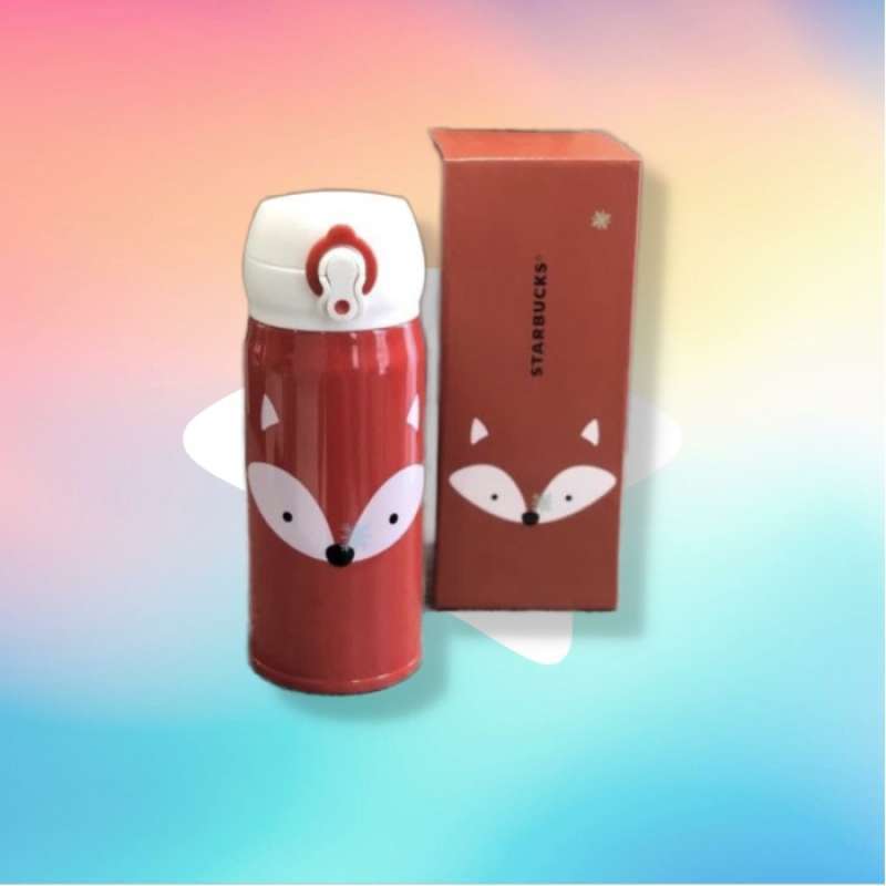 Promo Botol Minum / Termos / Tumbler Starbucks ( Red Fox Edition