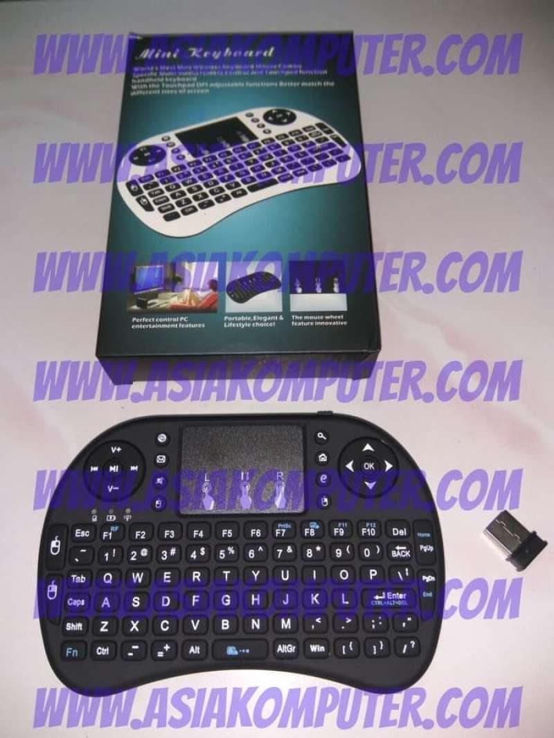 Promo Mini Wireless Keyboard With Touchpad Mouse (Battery Aaa) Diskon