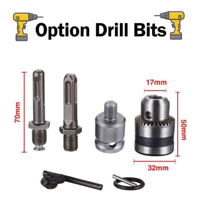 Promo HF416 Impact Wrench Adapter Drill Chuck Adaptor Socket Converte