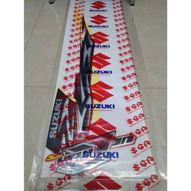 Promo Stiker Body Striping Smash Titan 2010 Akhir Merah Original Suzuki