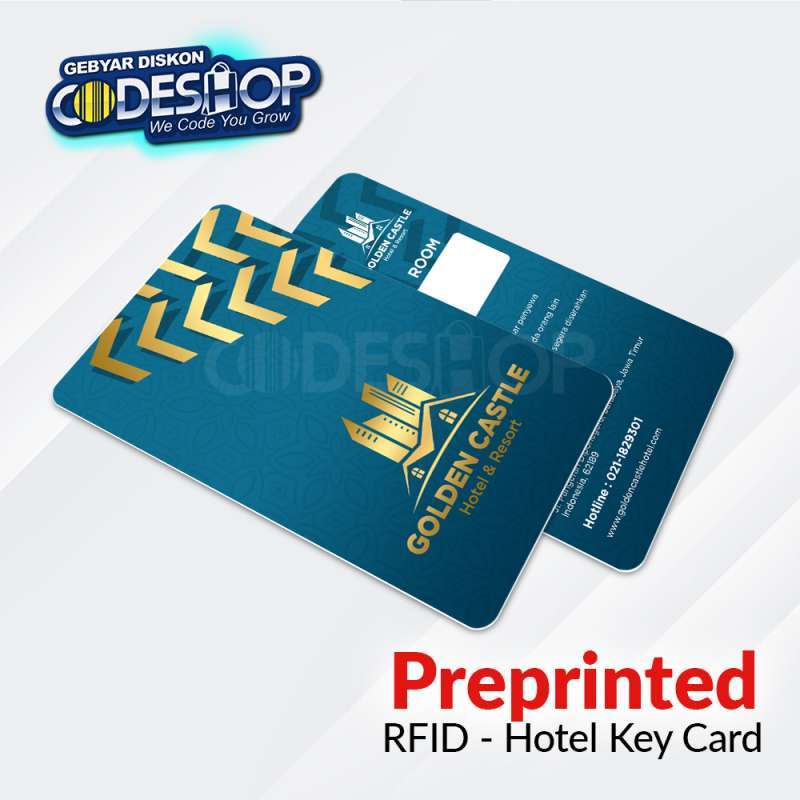 Jual Custom Preprinted ID Card Kartu Akses Hotel Pengunjung Tamu Parkir
