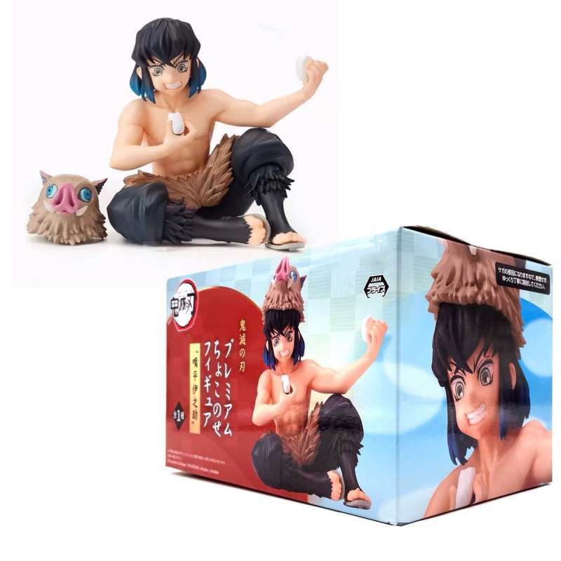 Zhongkaihua Hashibira Inosuke Figurine Douma Anime Inosuke Hashibira Figurine d'action Douma Cadeau pour les fans