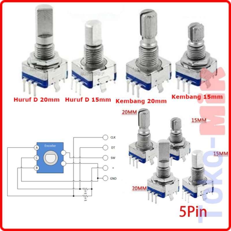 Jual Rotary Encoder Ec11 5 Pin Audio Digital Potensiometer Di Seller ...
