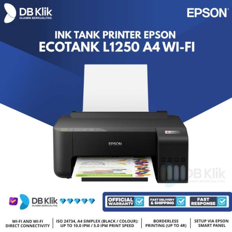 Promo Terbaru Printer Epson Ecotank L1250 A4 WiFi Epson L1250 Tank