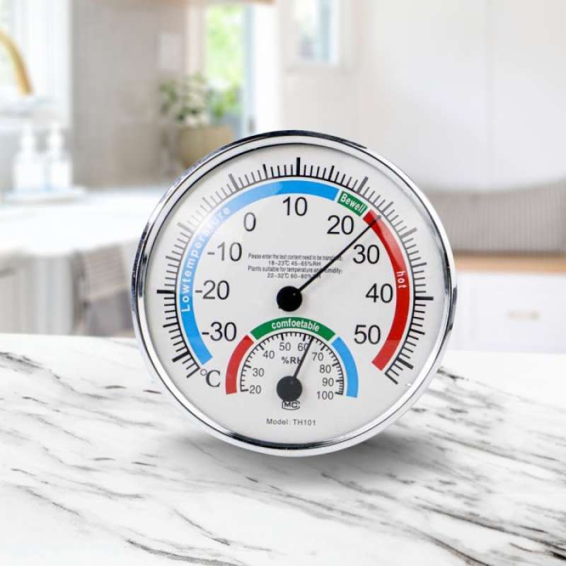 Promo Anymetre Analog Thermometer Hygrometer Monitor TH101E Diskon 23