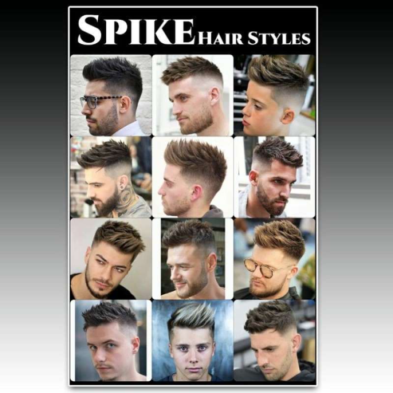 Jual Poster Gambar Contoh Foto Model Rambut Barbershop 6 Lembar Di