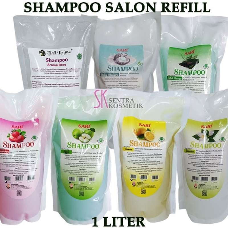 Jual SARI COSMETICS SHAMPOO & CONDITIONER REFILL 1L Shampo & Kondisioner Kemasan Pouch 1000ml