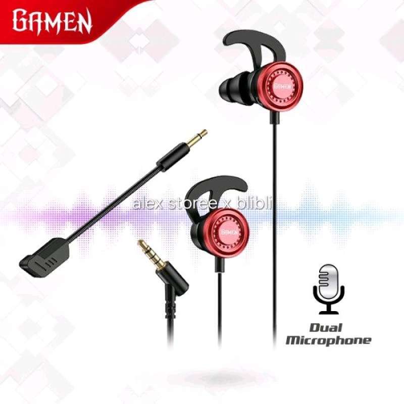 Jual Gamen Ge200 Earphone Headset Gaming Kabel Dual Mic Microphone