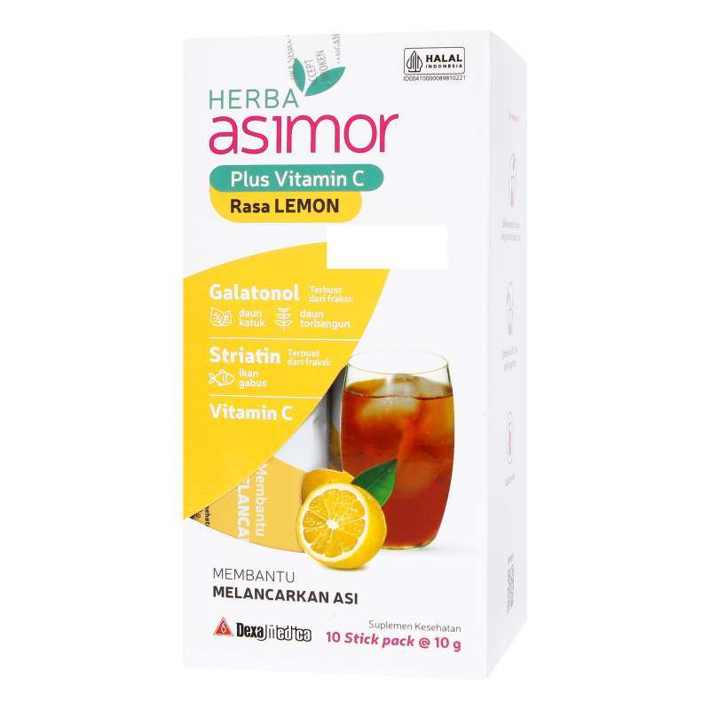 Jual Herba Asimor Plus Vitamin C Rasa Lemon Isi 10 Stick Pack 10GR di